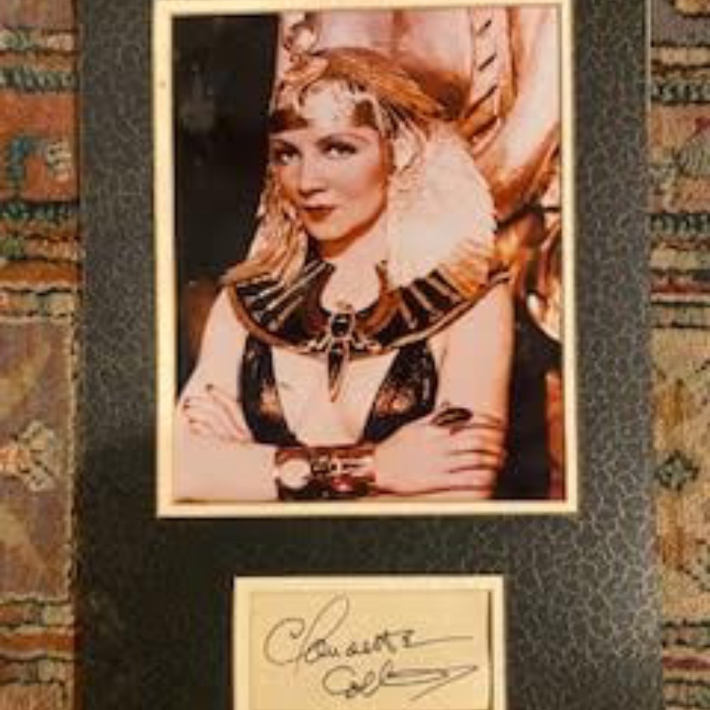 Vintage 8"X10" Autographed Photo of Claudette Colbert In Cleopatra